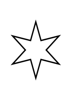 6-pointed star in single page