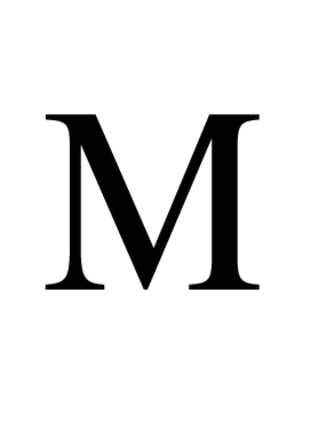 M in Times Roman