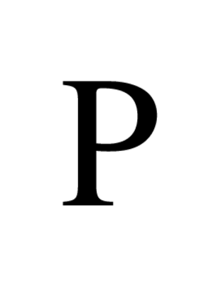 P in Times Roman