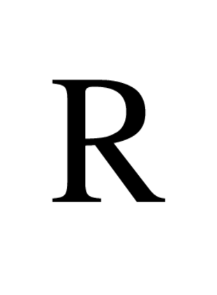 R in Times Roman