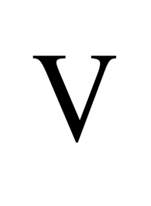 V in Times Roman