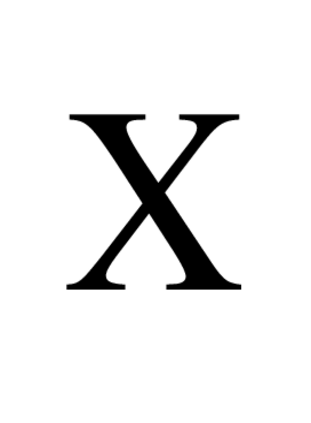 X in Times Roman