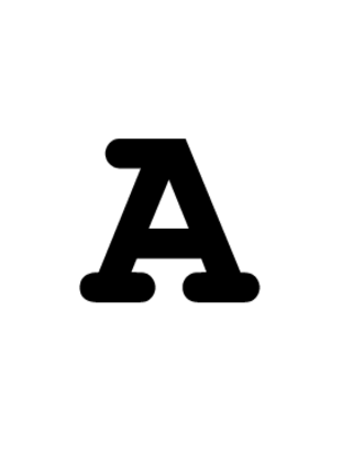 A in Courier Bold