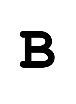 B in Courier Bold