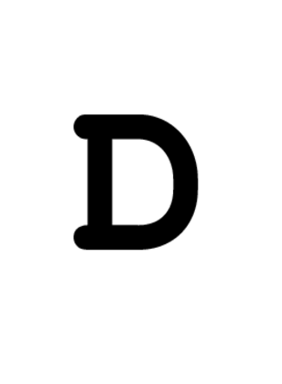 D in Courier Bold