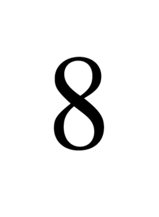 8 in Times Roman