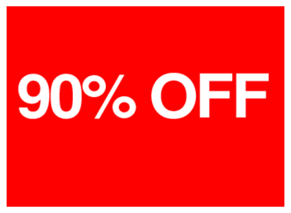 90 Percent Off (on Red)