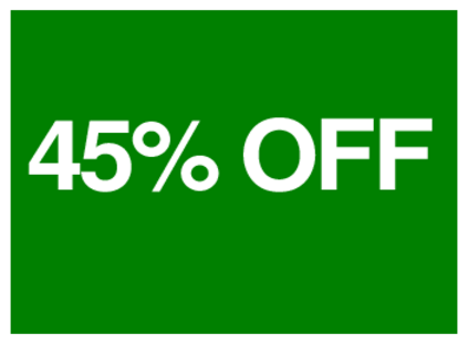 45 Percent Off (on Green)