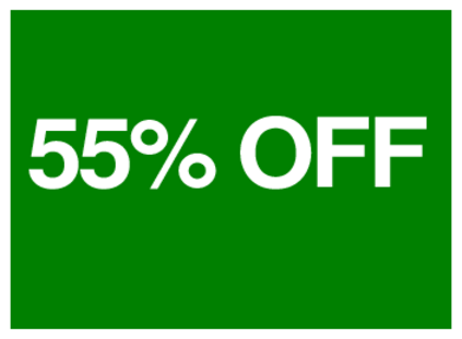 55 Percent Off (on Green)