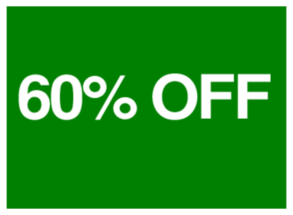 60 Percent Off (on Green)
