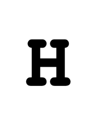 H in Courier Bold