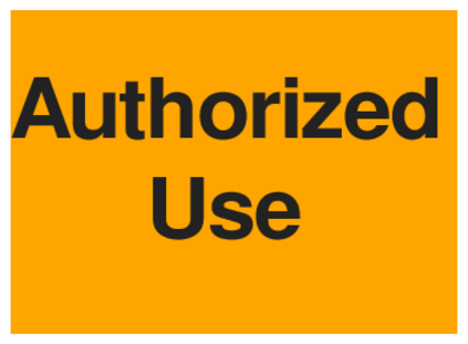 Authorized Use (on Orange)