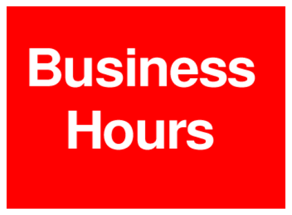 Business Hours (on Red)