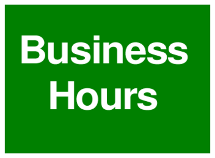 Business Hours (on Green)