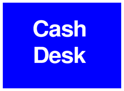 Cash Desk (on Blue)