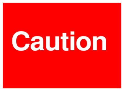 Caution (on Red)
