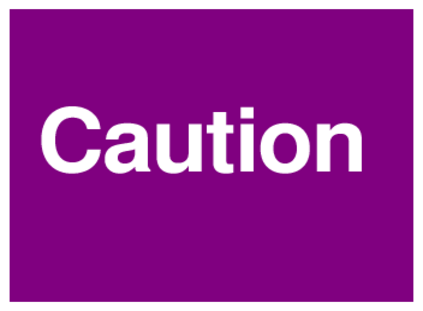Caution (on Purple)