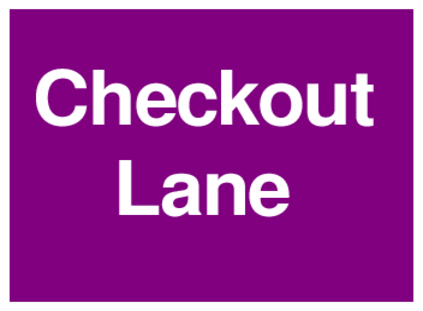Checkout Lane (on Purple)