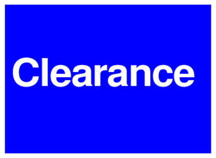 Clearance (on Blue)