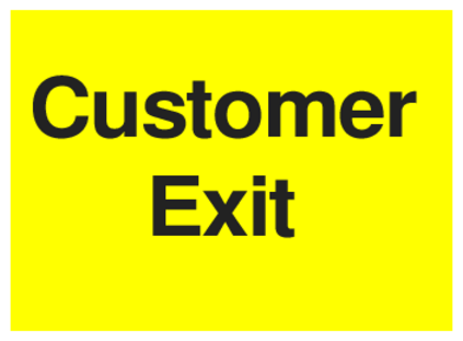 Customer Exit (on Yellow)