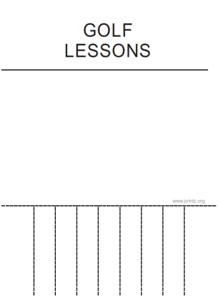 Golf Lessons Flyer