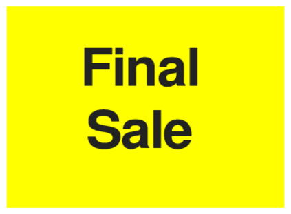 Final Sale (on Yellow)