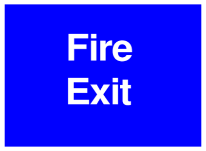 Fire Exit (on Blue)