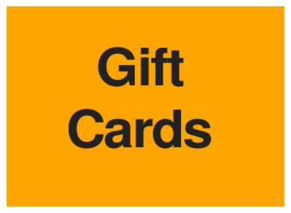 Gift Cards (on Orange)