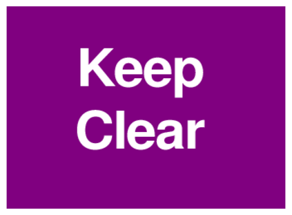 Keep Clear (on Purple)