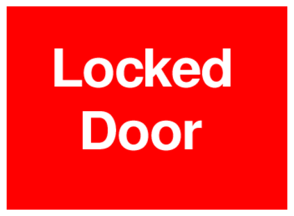 Locked Door (on Red)