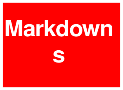 Markdowns (on Red)