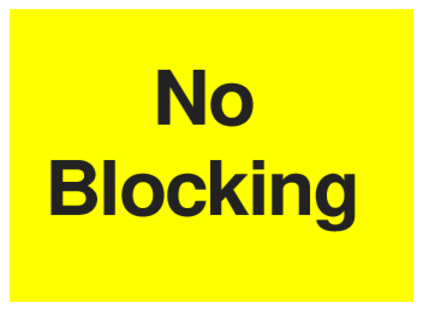 No Blocking (on Yellow)