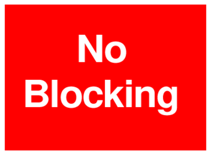 No Blocking (on Red)