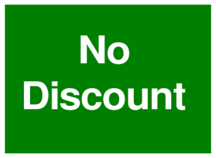 No Discount (on Green)