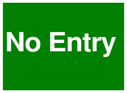 No Entry (on Green)