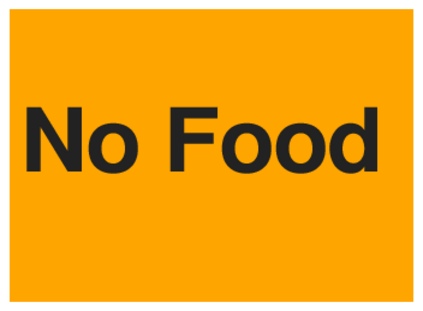 No Food (on Orange)