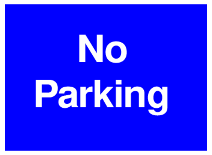 No Parking (on Blue)