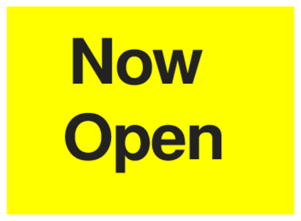 Now Open (on Yellow)