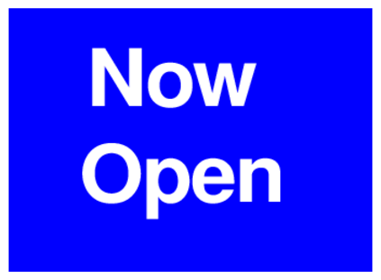 Now Open (on Blue)