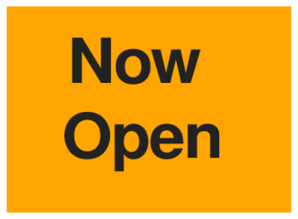 Now Open (on Orange)