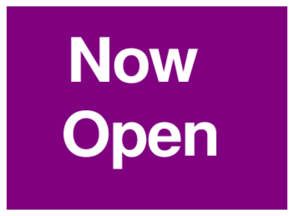 Now Open (on Purple)