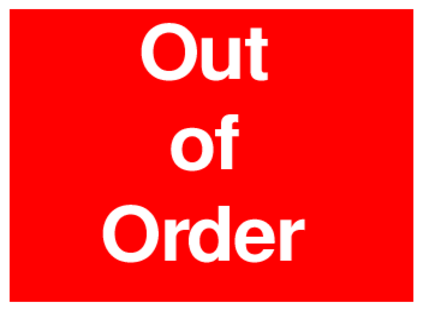 Out Of Order (on Red)