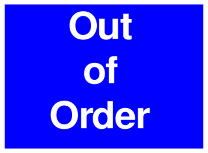 Out Of Order (on Blue)