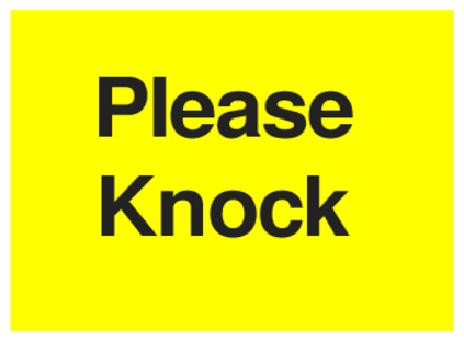Please Knock (on Yellow)