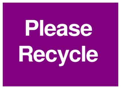 Please Recycle (on Purple)