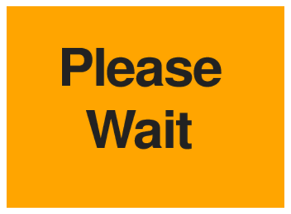Please Wait (on Orange)