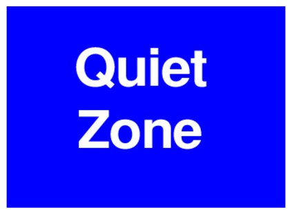 Quiet Zone (on Blue)