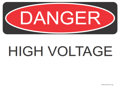 Danger High Voltage Sign