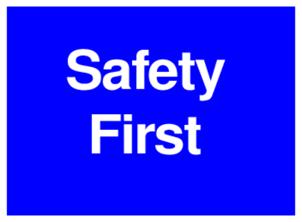 Safety First (on Blue)