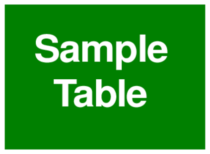 Sample Table (on Green)